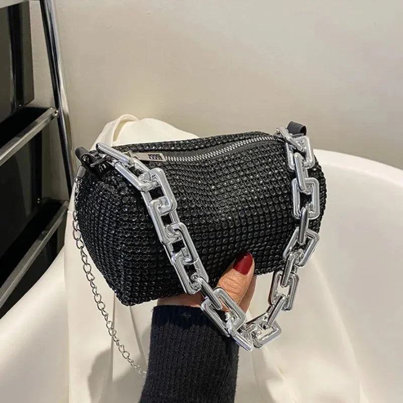 Mini Rhinestone Bucket Bag