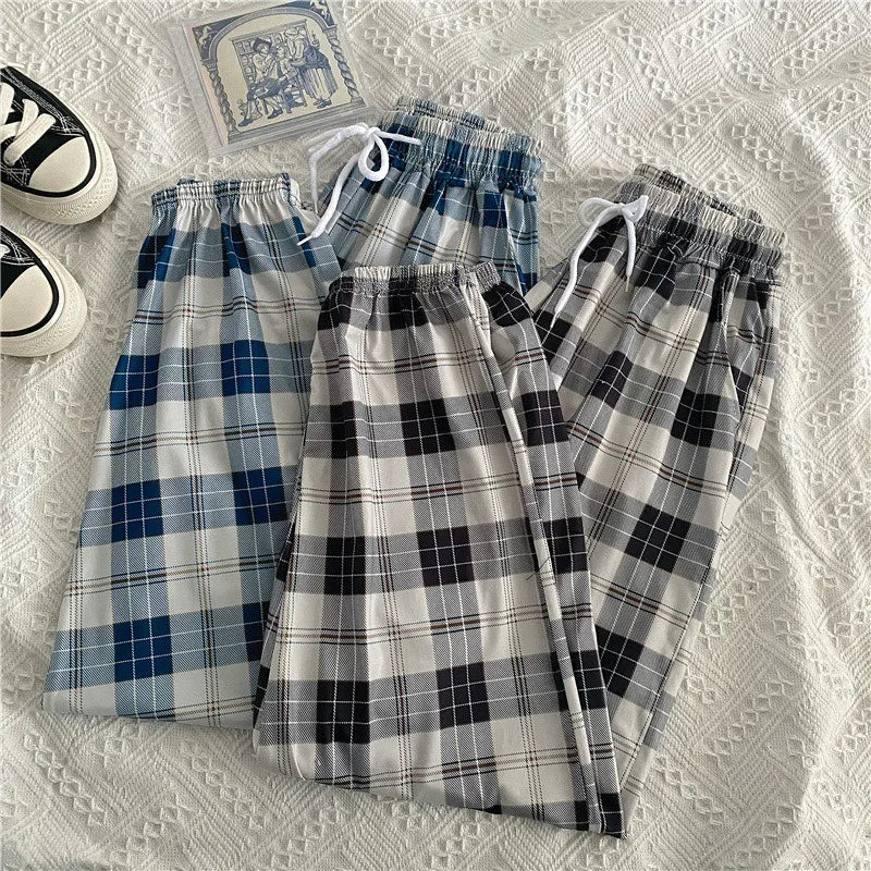 Plaid Loose-Fit Harem Pants