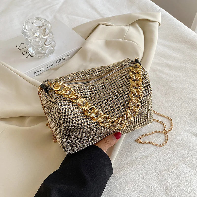 Mini Rhinestone Bucket Bag