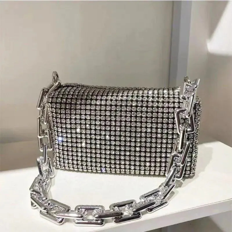 Mini Rhinestone Bucket Bag