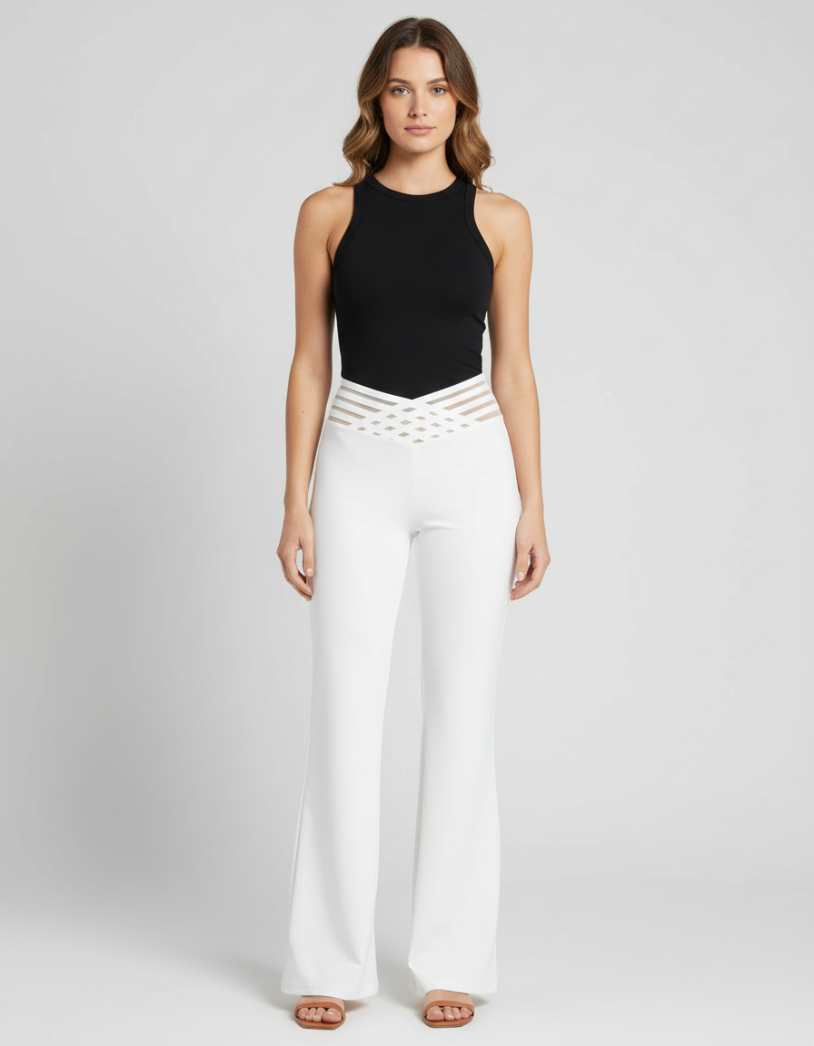 High-Waist Flare Jeans